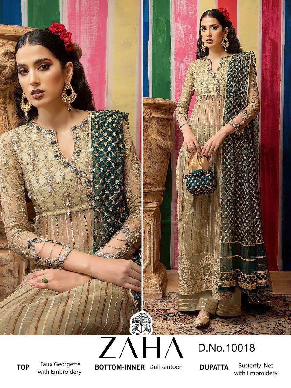 ZAHA PAKISTANI SUIT LATEST COLLECTION WHOLESALER 