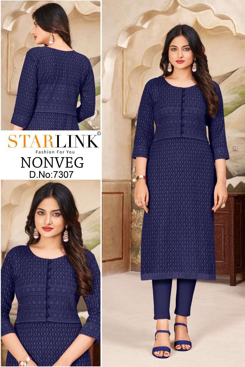 STARLINK NONVEG KURTI SHIFFLI WORK  WITH INNER  