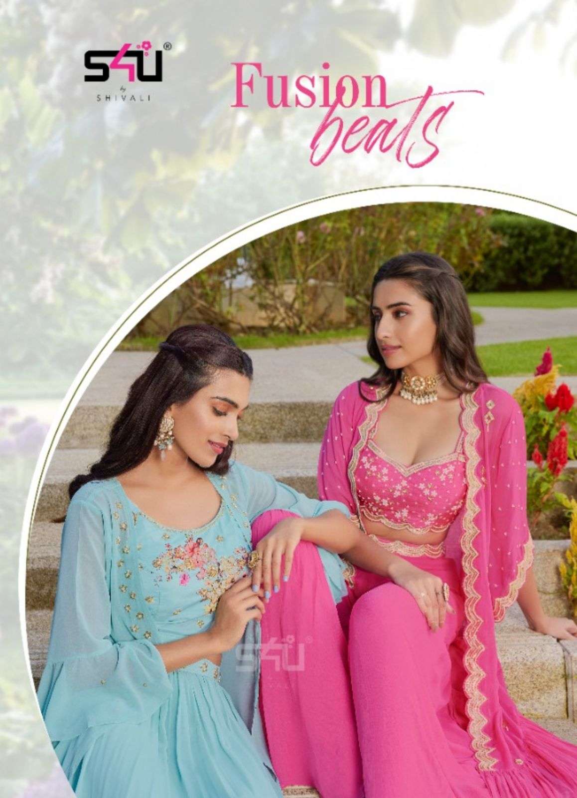 FUSION BEATS BY S4U GEORGETTE PARTYWEAR KURTIS WHOLESLAE CATLOGE 