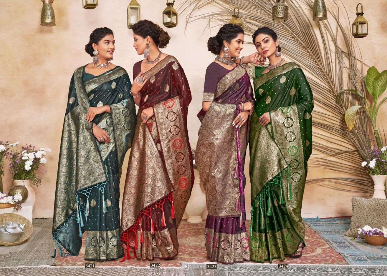  SANGAM PRINT JANKI SILK SILK SAREE CATALOG WHOLESALER