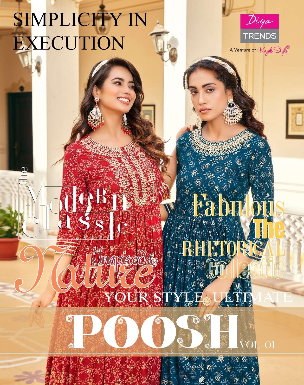 DIYA TRENDS POSH VOL 1 RAYON FANCY GOWN LATEST WHOLESALE COLLECTION 