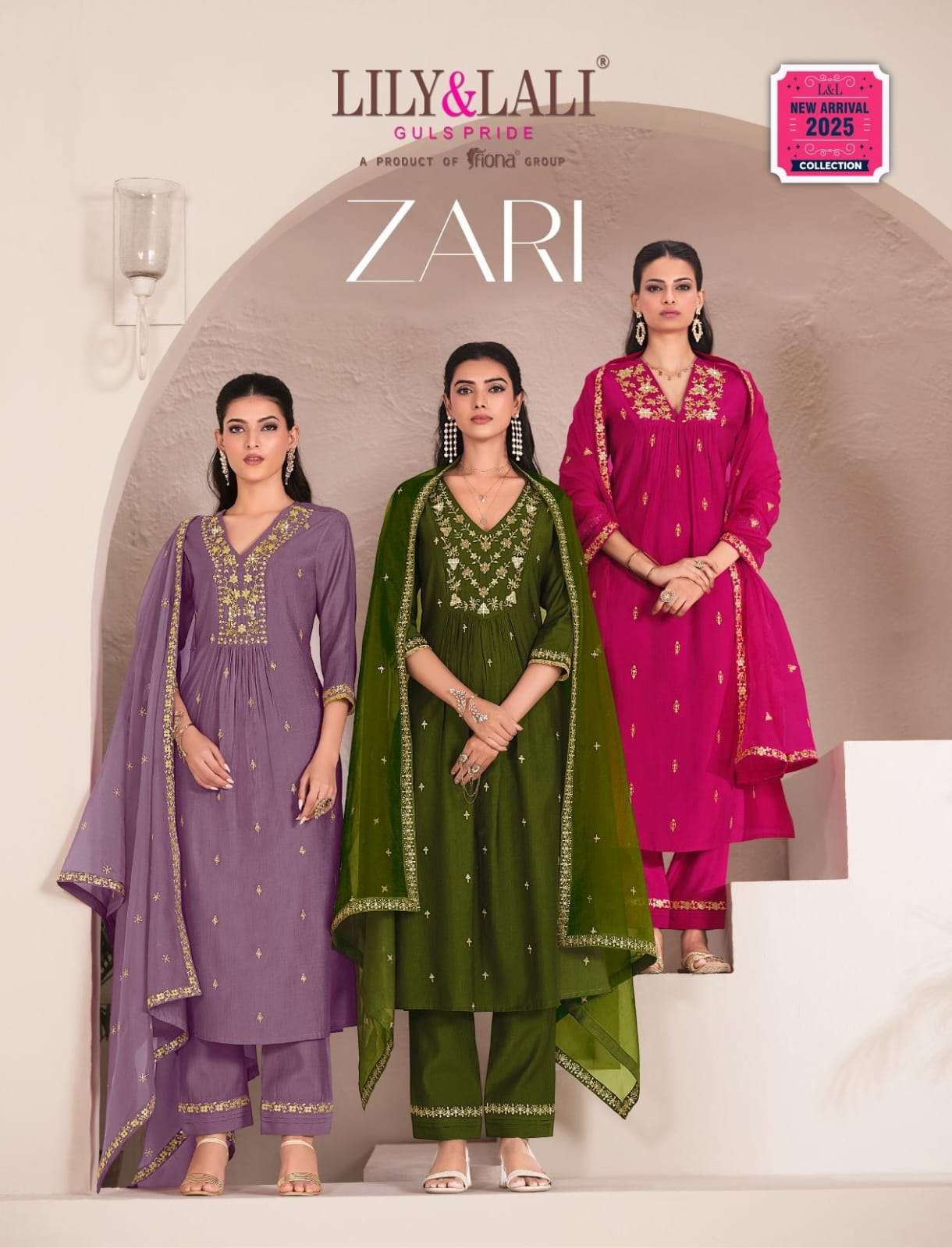 LILY LALI ZARI VISCOS KURTI WHOLESALE COLLECTION 