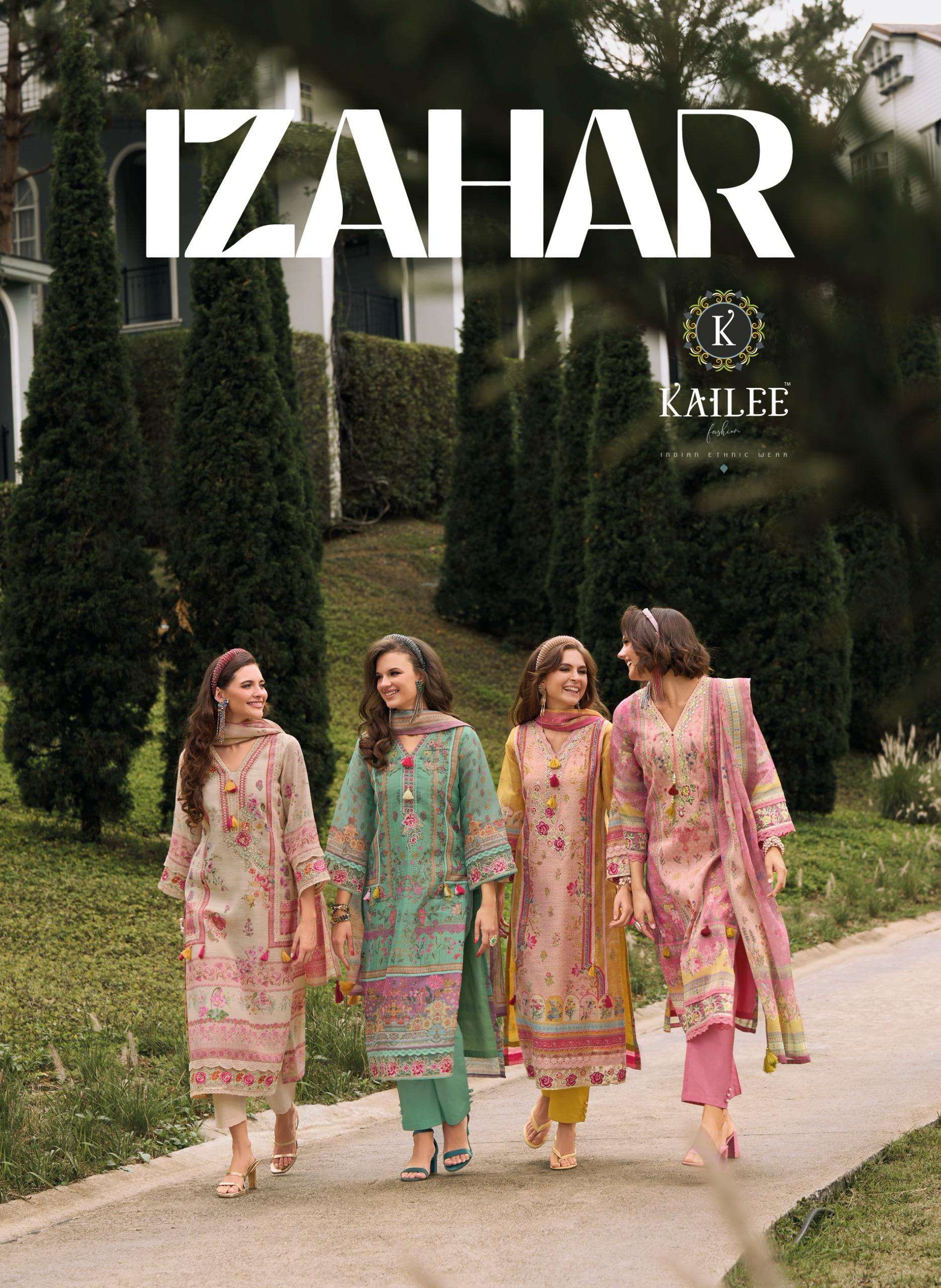 KAILEE IZHAAR VOL 4 LILEN PAKISTANI SUIT WHOLESALE COLLECTION 