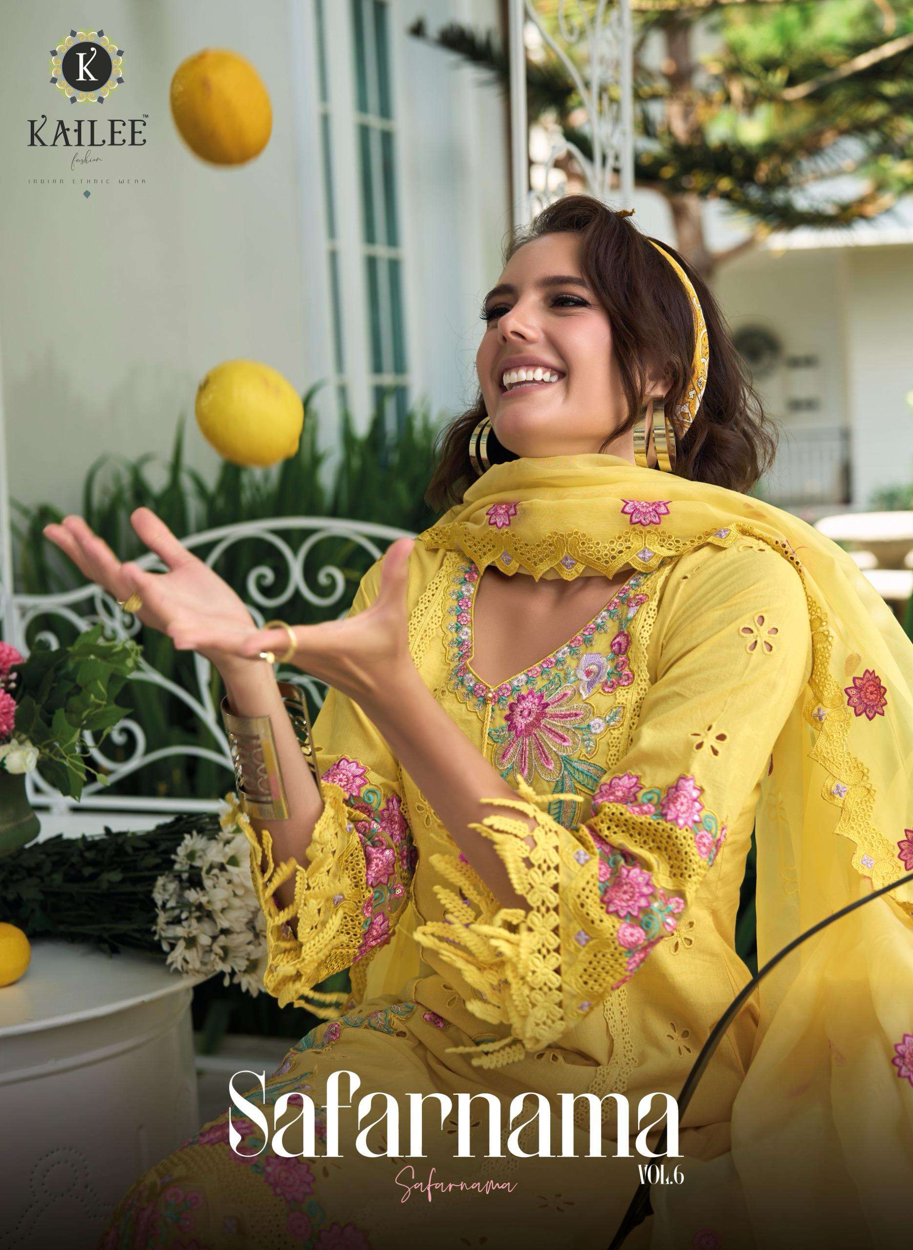 KAILEE SAFARANAMA VOL 6 COTTON PAKISTANI SUIT WHOLESALE COLLECTION 