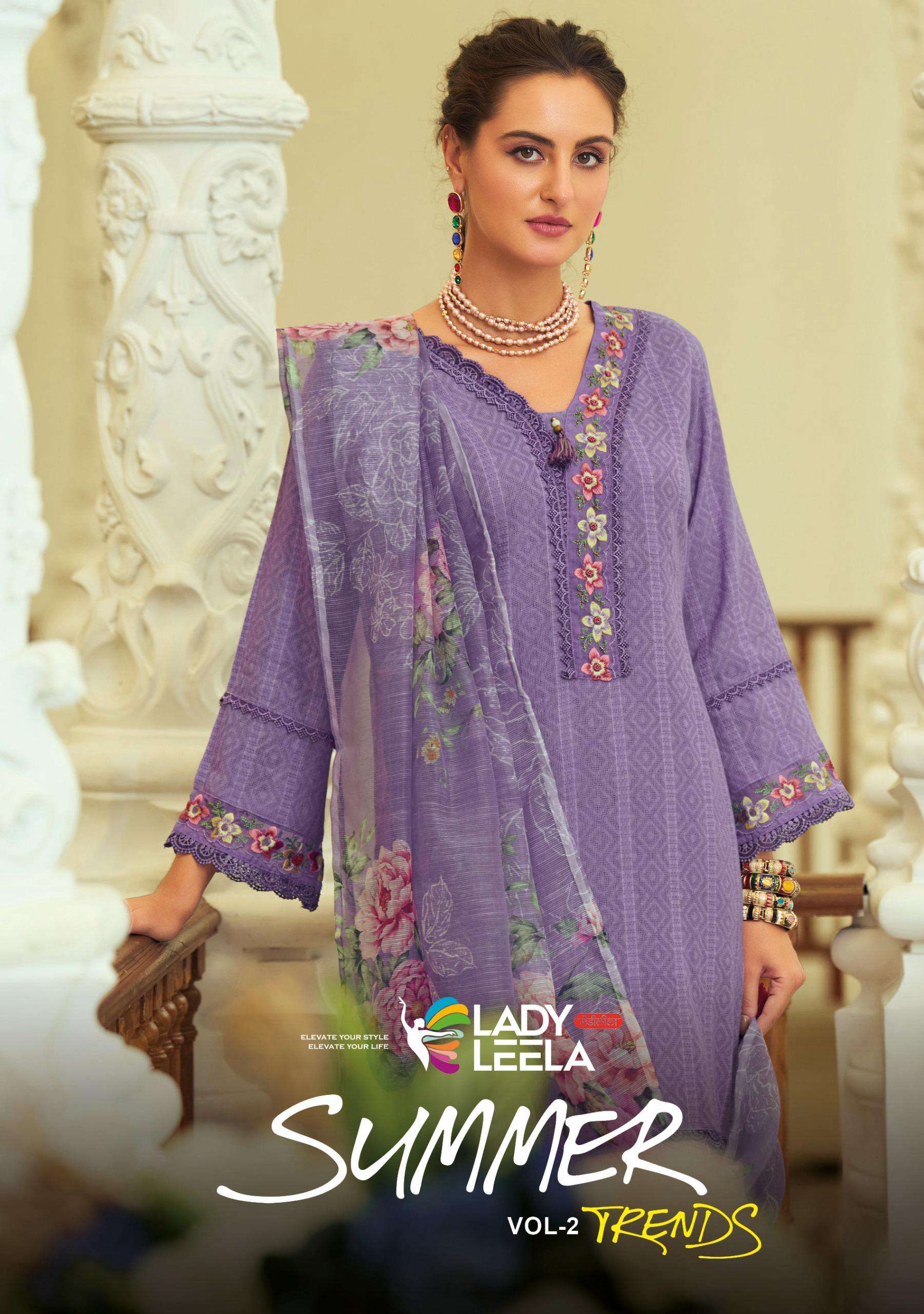 LADY LEELA SUMMER TRENDS COTTON PAKISTANI SUIT WHOLESALE COLLECTION 