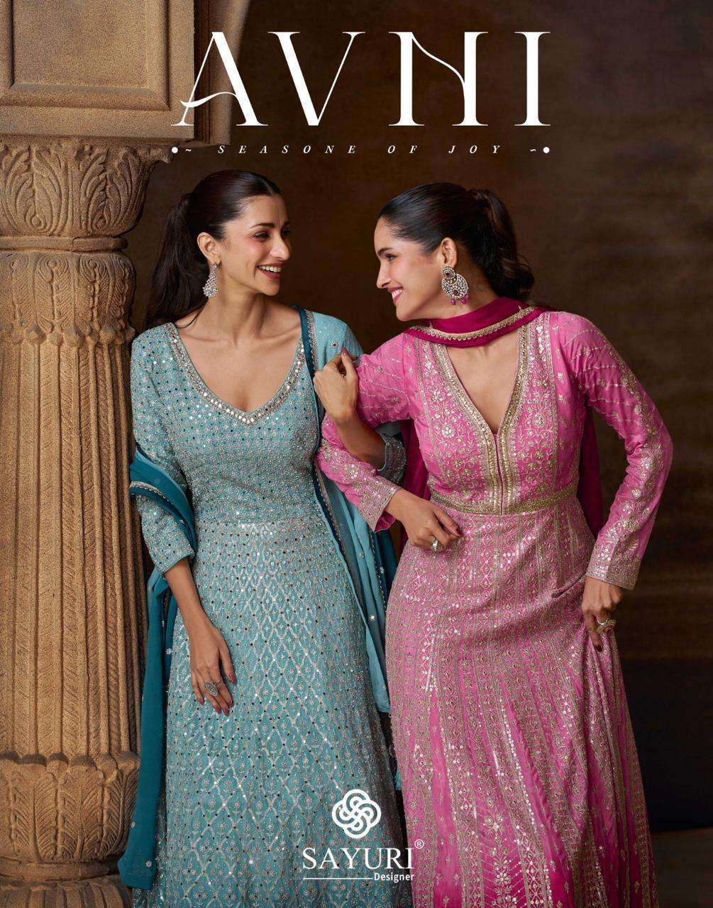 SAYURI AVNI PARTYWEAR DESIGNER GOWN WHOLESALE COLLECTION 