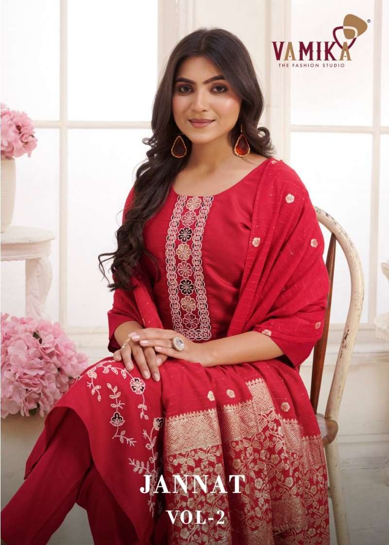 VAMIKA JANNAT VOL 2 VISCOS KURTI WHOLESALE COLLECTION 