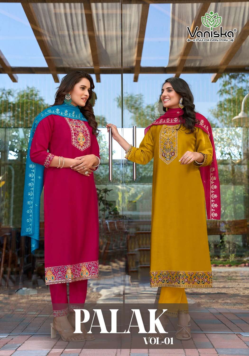 VANISKA PALAK VETIKAN SILK KURTI WHOLESALE COLLECTION 