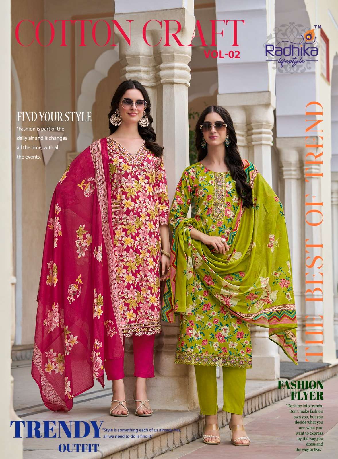 RADHIKA COTTON CRAFT VOL 2 COTTON KURTI SET WHOLESALE COLLECTION 