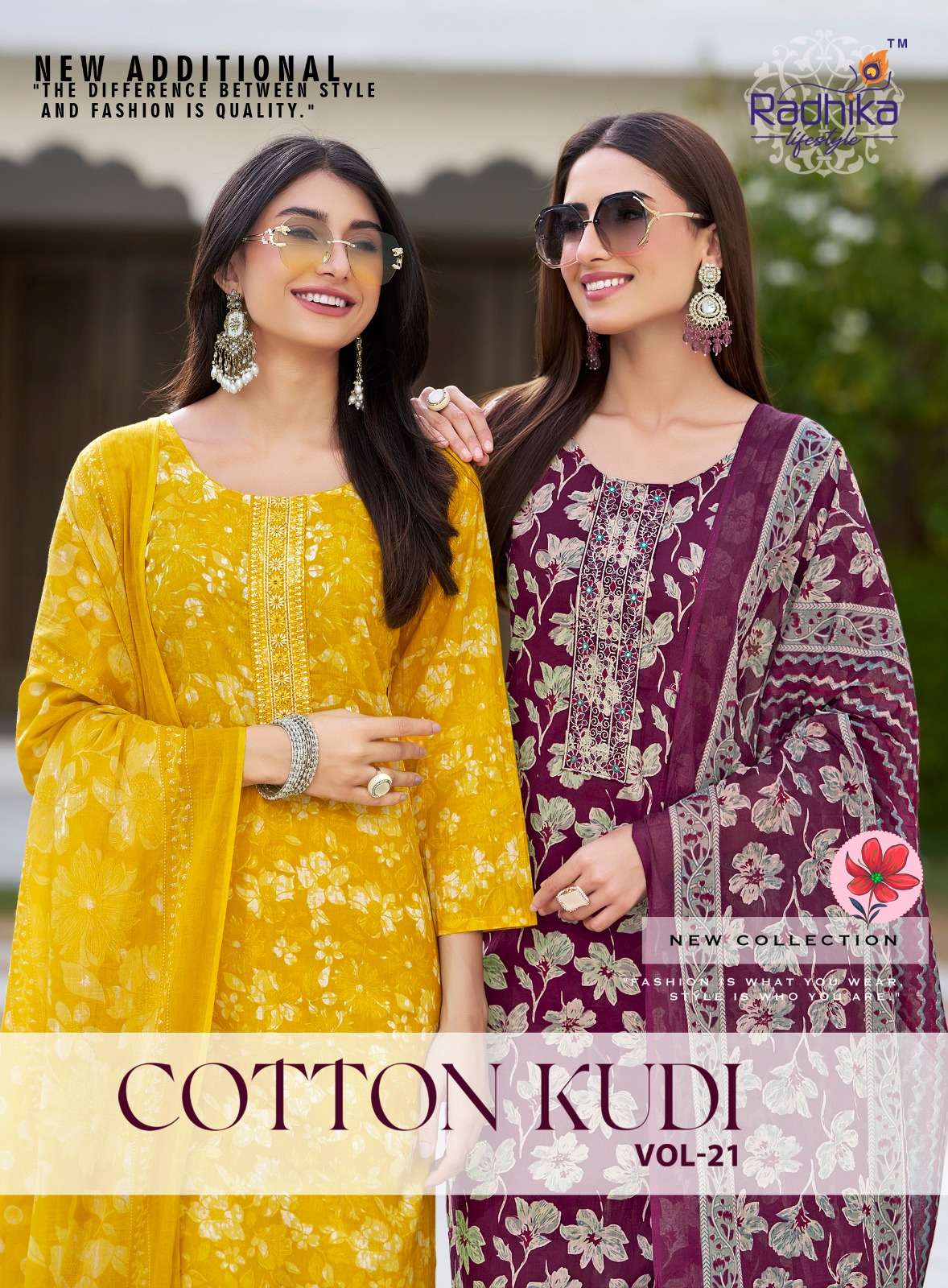 RADHIKA COTTON KUDI VOL 21 COTTON KURTI WHOLESALE COLLECTION 