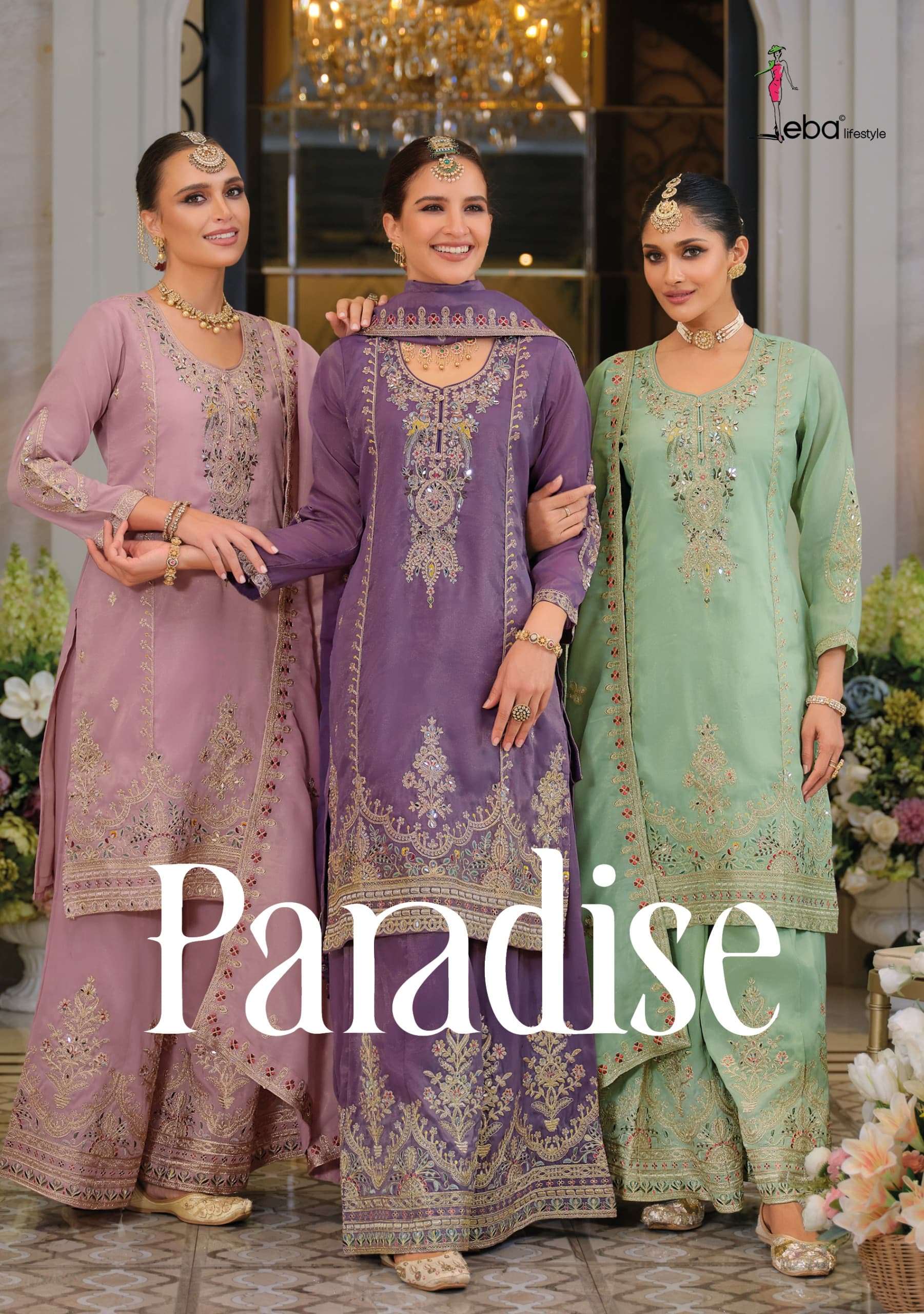 EBA PARADISE SIMAR PARTYWEAR SUIT WHOLESALE COLLECTION 