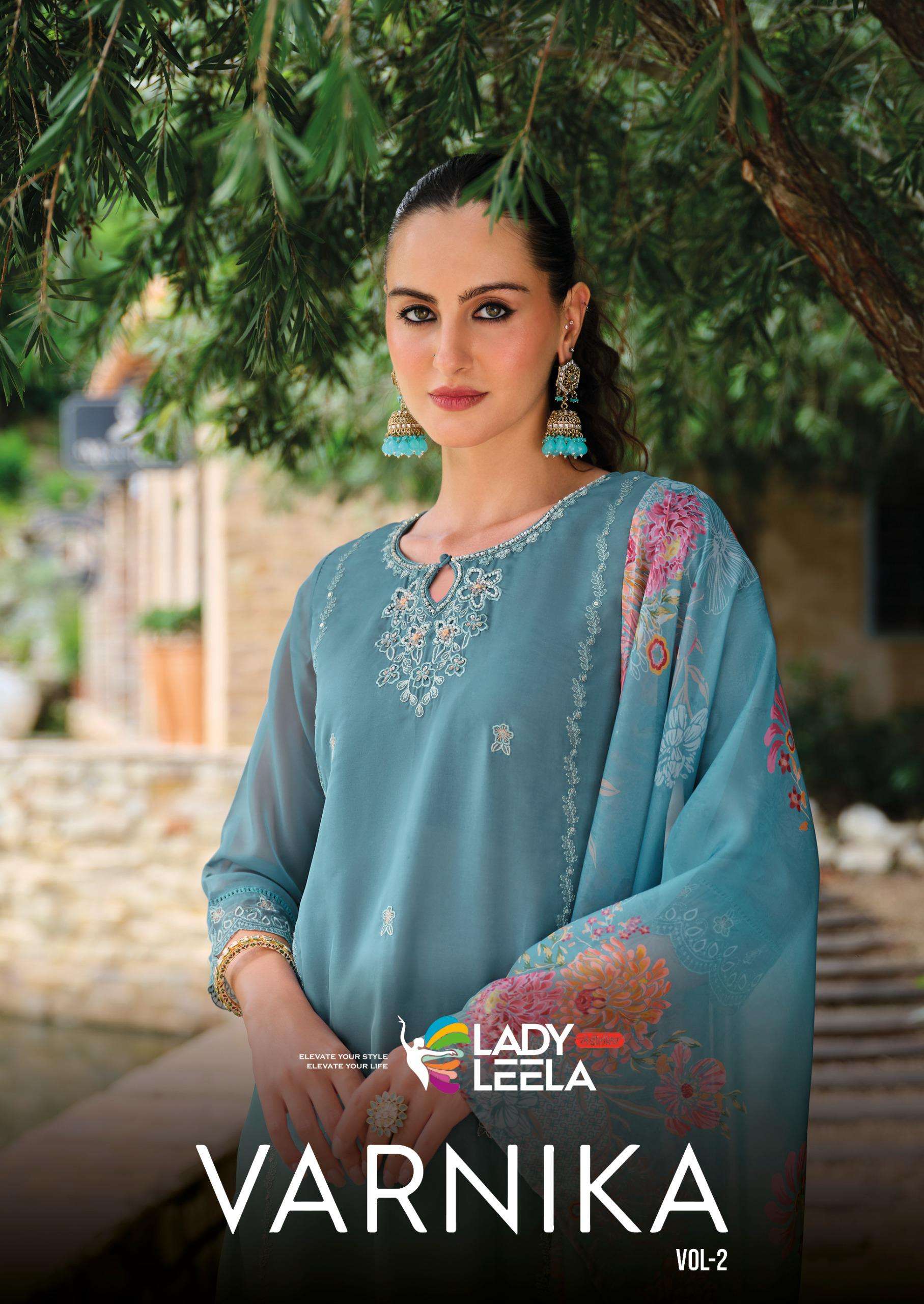 LADY LEELA VARNIKA VOL 2 ORGANZA KURTI WHOLESALE COLLECTION 