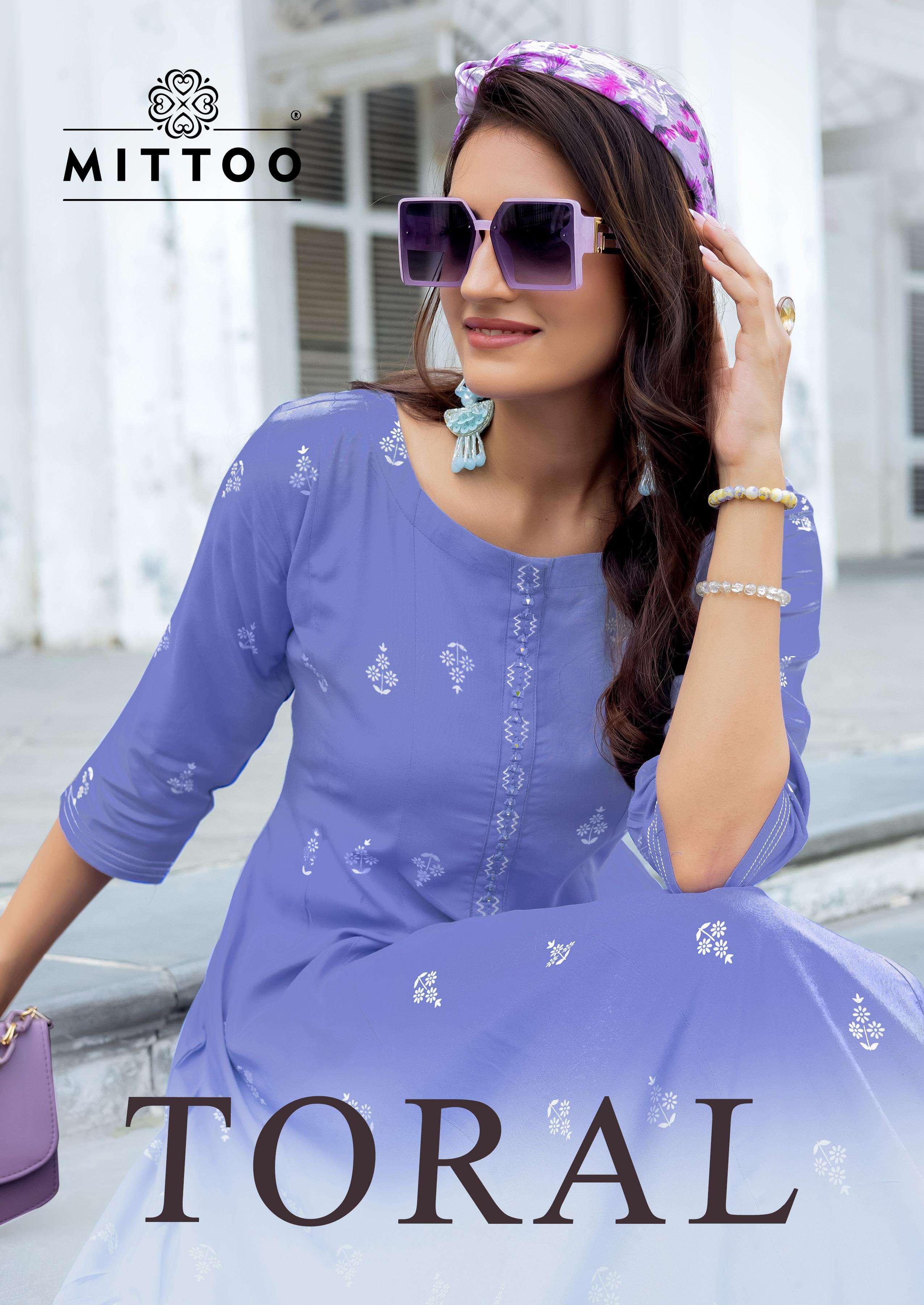 MITTOO TORAL RAYON KURTI PLAZZO WHOLESALE COLLECTION 