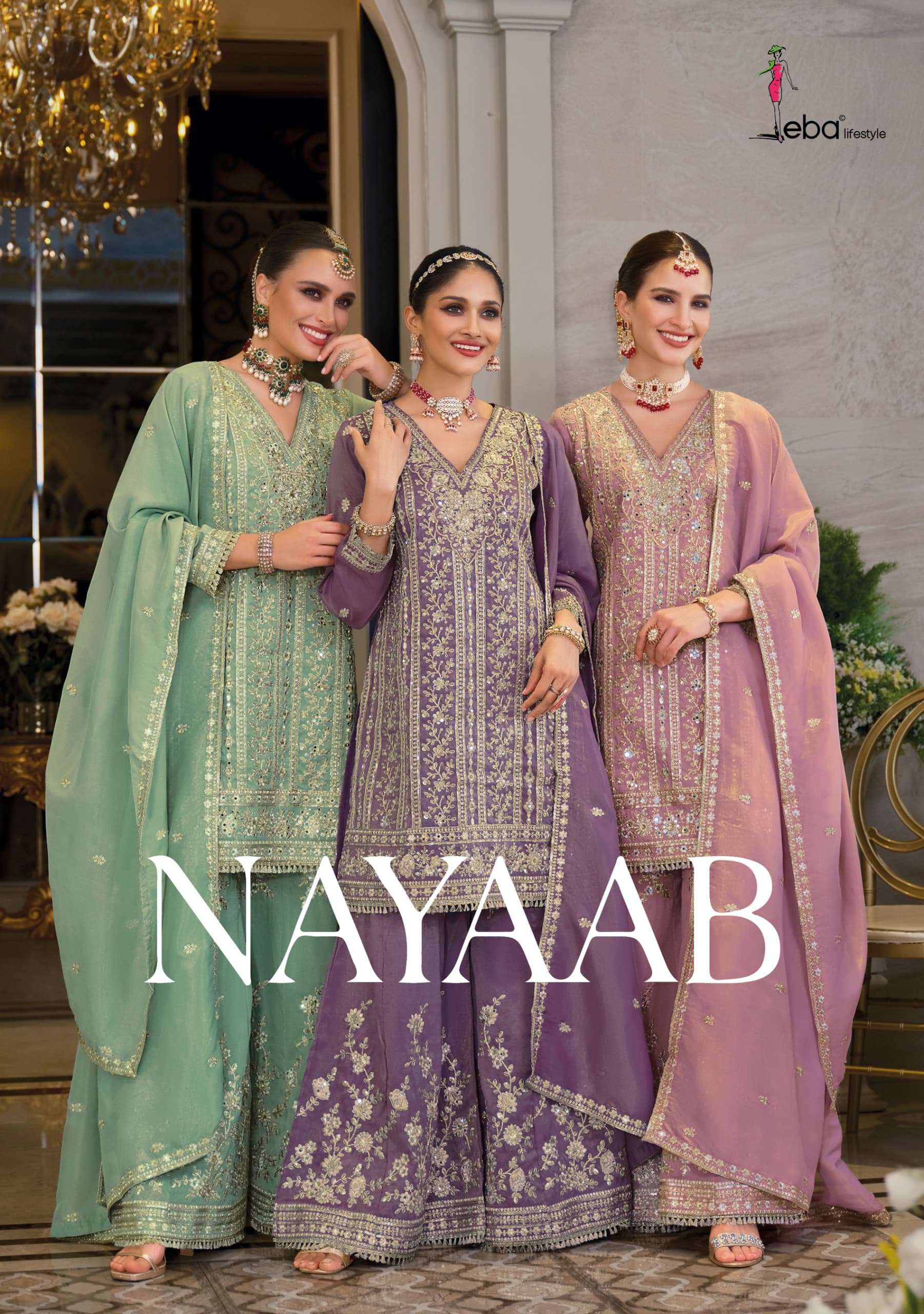 EBA NAYAAB SIMAR PARTYWEAR SUIT WHOLESALE COLLECTION 