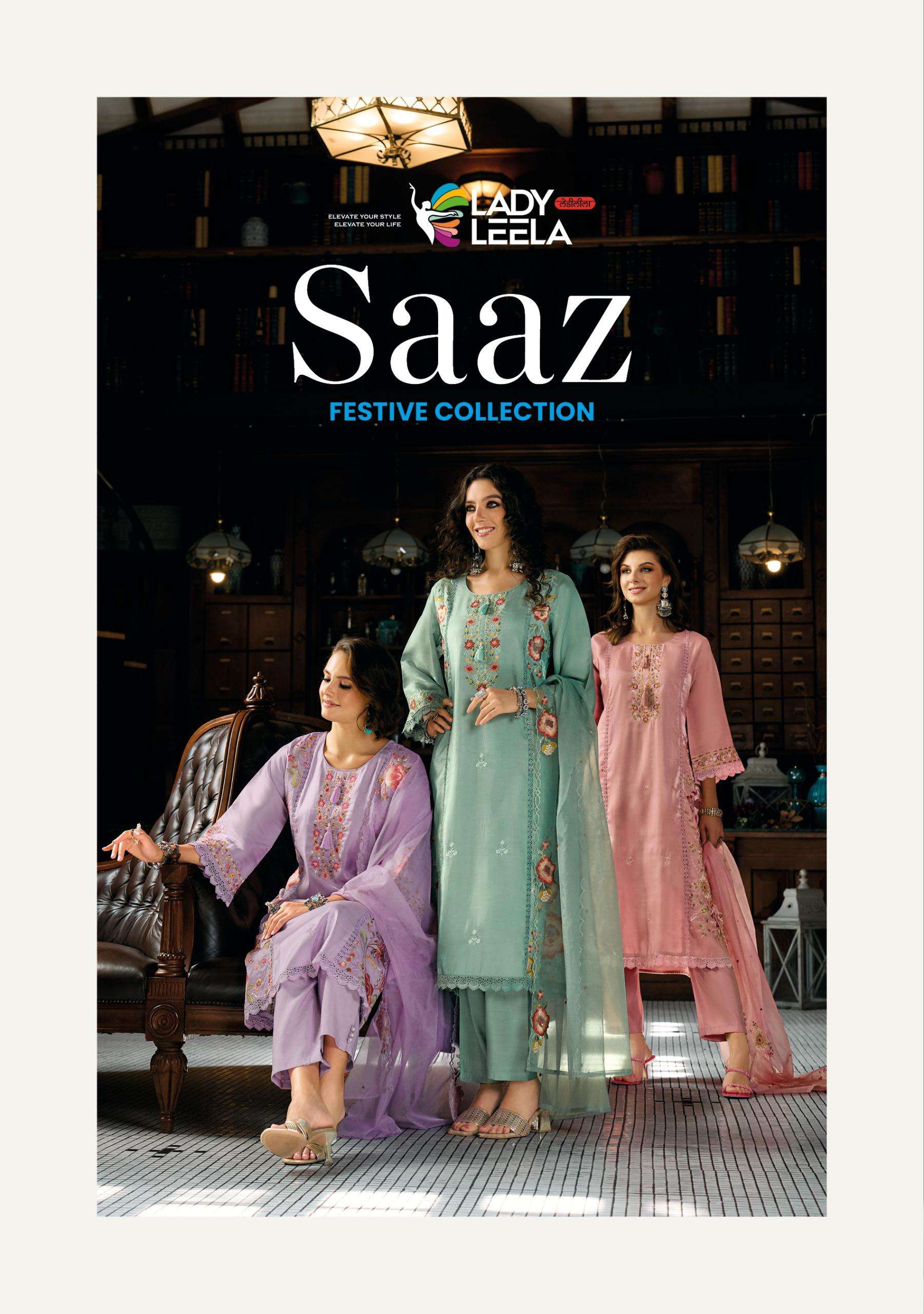 LADY LEELA SAAZ VISCOS DESIGNER SUIT WHOLESALE COLLECTION 