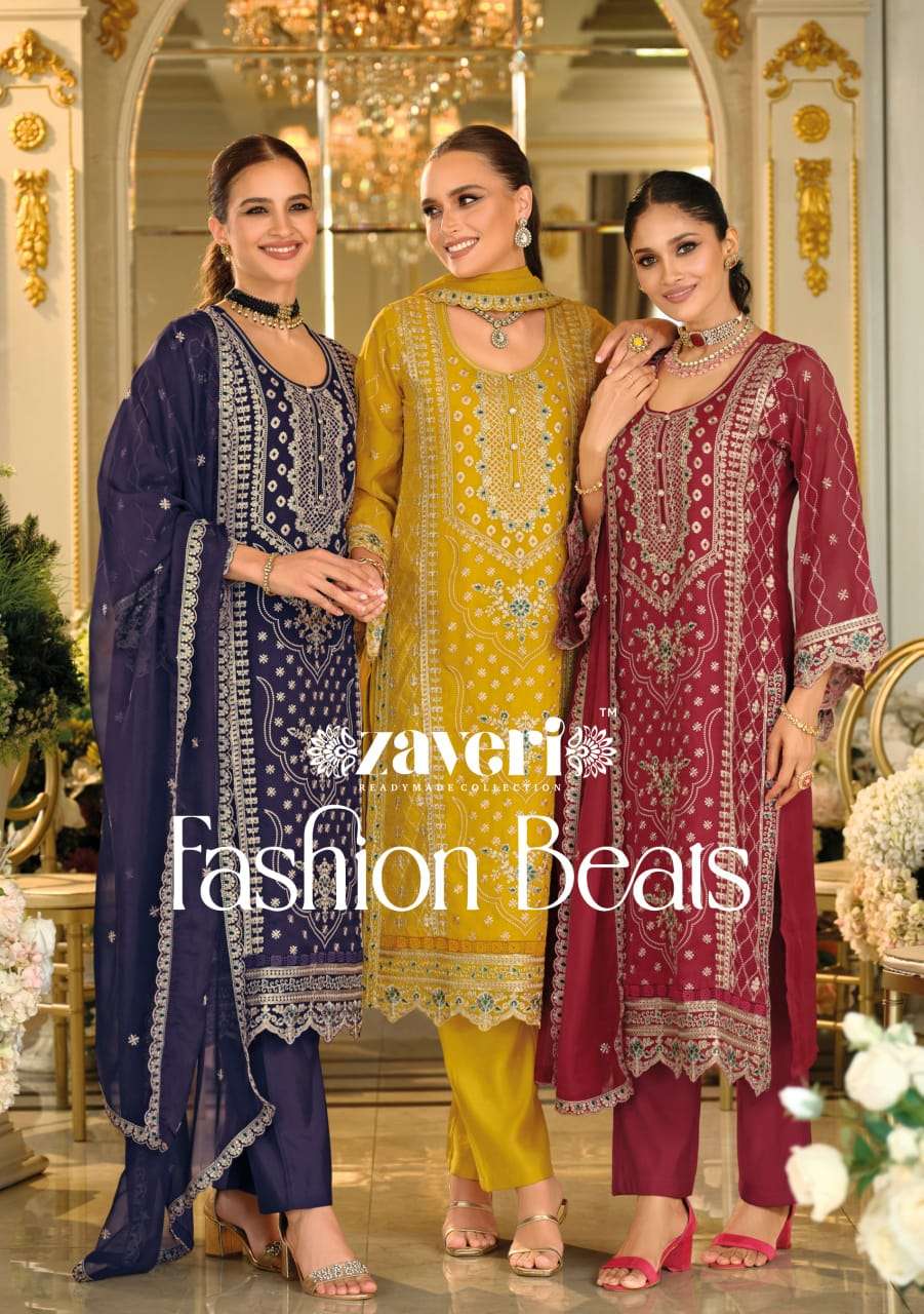 ZAVERI FASHION BEAT ORGANZA PARTY WEAR SUIT WHOLESALE COLLECTION
