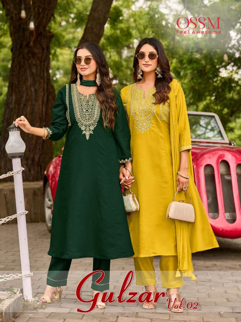 OSSM GULZAR VOL 2 ROMAN SILK KURTI SET WHOLESALE COLLECTION 